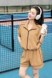  Quần Sooc Nữ Dáng Cạp Chun Vải Thô Gió Breezy 