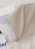  Set đùi nữ Cardina Áo ký giả tay hến quần cạp chun chất liệu thô Hàn 