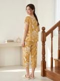  Bộ lanh áo cộc phối gấu quần lửng 