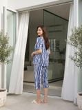  Bộ lanh áo cộc quần lửng cổ V 