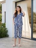  Bộ lanh áo cộc quần lửng cổ V 