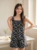  Bộ đùi hai dây bản to nhún vai cổ ngang 