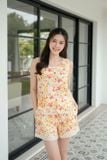  Bộ lanh đùi sát nách cổ tròn phối gấu ren 