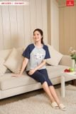  Bộ đồ cotton lửng cổ tròn phối tay Raglan họa tiết hoạt hình 