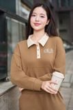  Áo thu đông nữ chất Umi dáng cổ đức phối túi hoodie năng động 