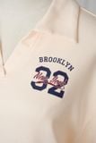  Áo thu đông nữ chất Umi dáng polo bo gấu thêu chữ Brooklyn 