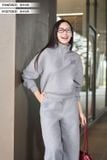  Áo hoodie cổ polo khóa chất nỉ umi mềm mại 