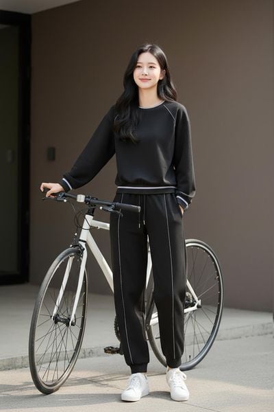  Quần dài thể thao bo gấu 