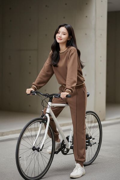  Áo thể thao cổ tròn phối bo 