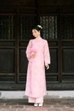  Áo dài Xuân An chất tơ in 3D Trúc Nhũ có lót chiffon (Giá chưa kèm quần) 