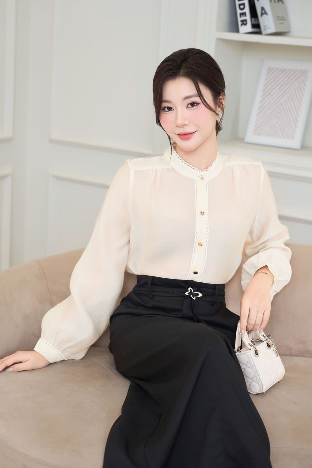 áo sơ mi cổ trụ