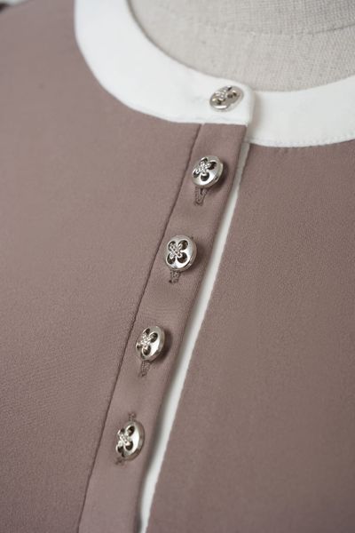  Áo giữ nhiệt nữ vải nỉ bông cotton dáng cổ trụ phối màu 