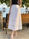  Chân váy xòe trang trí ren dưới gấu 