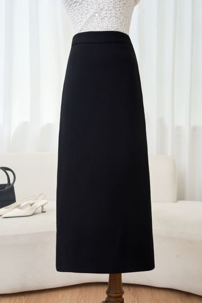  Chân váy dạ nữ Cardina dài dáng suông 