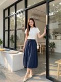  Chân váy thô gió dáng dài dáng bom cạp chun 