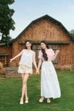  Chân váy Maxi thô thêu cạp chun phối dây mộc tinh tế 