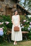  Chân váy maxi nhún tầng cạp chun 
