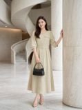  Đầm liền nẹp cài khuy túi ngực giả 