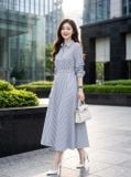 Đầm sơ mi tay cài đỉa đai liền chân rủ 
