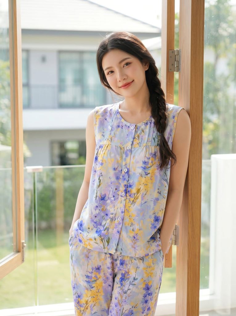  Bộ lửng sát nách nhún ngực 