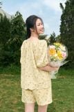  Bộ đùi thô thêu hoa tay cộc cổ tròn gấu sóng 
