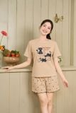  Bộ tăm lạnh đùi tay cộc cổ tròn in hình Paperbag Cats 