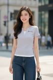  Áo cộc tay phối gấu 