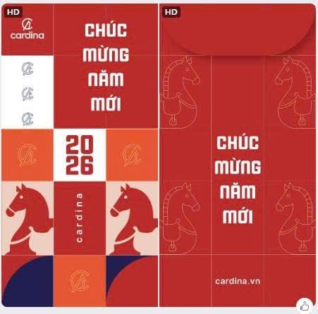  Quà tặng - Set lì xì chúc mừng năm mới 2026 ( 5c/set ) 
