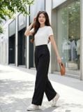  Quần chéo suông cạp cao túi chéo gân trước 