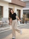  Quần dài nilen dáng suông cạp liền 