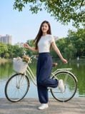  Quần dáng dài ống bom cạp chun 