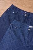  Quần denim dáng suông họa tiết ô trám lấp lánh 