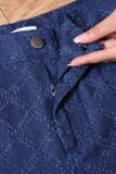  Quần denim dáng suông họa tiết ô trám lấp lánh 