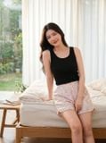  Quần đùi lanh dáng A phối viền gấu tôm 