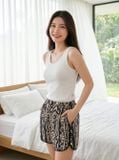  Quần đùi lanh dáng A phối viền gấu tôm 