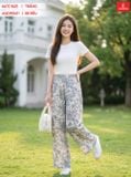  Quần đũi suông dài họa tiết cạp chun 