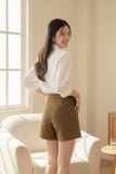  Quần sooc Tuýt si chéo cạp cao quai nhê 2 cúc sang trọng 