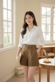  Quần sooc Tuýt si chéo cạp cao quai nhê 2 cúc sang trọng 