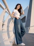  Quần jean mài xước ly gối 