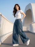  Quần jean mài xước ly gối 