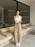  Quần barrel kaki bổ mảnh mix đai 