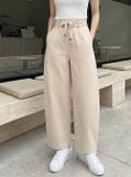  Quần barrel kaki bổ mảnh mix đai 