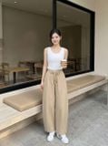  Quần barrel kaki bổ mảnh mix đai 