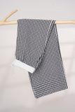  Quần suông nữ chất thô phối cạp trắng họa tiết kẻ caro 