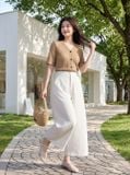  Quần lửng dáng suông túi cơi chéo 