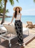  Quần nilen suông dài họa tiết 
