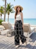  Quần nilen suông dài họa tiết 