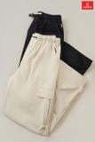  Quần suông nữ kaki cạp chun dây rút túi hộp sườn 