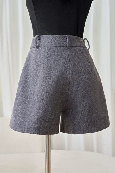  Quần sooc nữ dạ Wooly dáng suông 2 lớp lót Habutai 