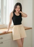  Quần sooc nữ cotton umi cạp chun phối túi hàm ếch 
